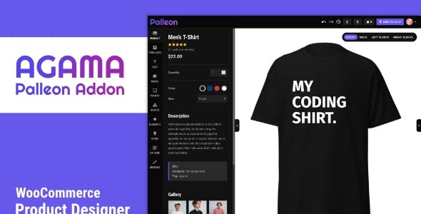 Agama - Product Designer For WooCommerce - Palleon Addon