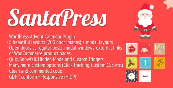 SantaPress - WordPress Advent Calendar Plugin & Quiz